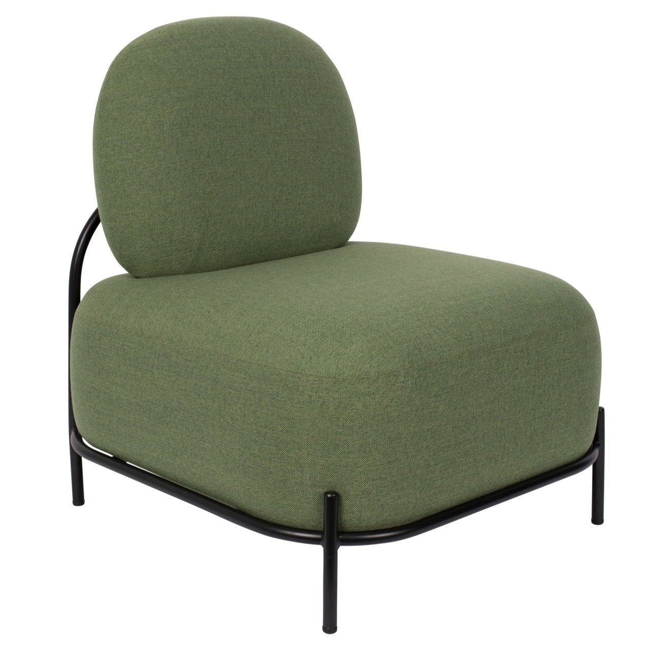 Nancy's Crestwood Lounge Chair - Modern - Groen - Polyester, Multiplex, IJzer - 71,5 cm x 66 cm x 77 cm