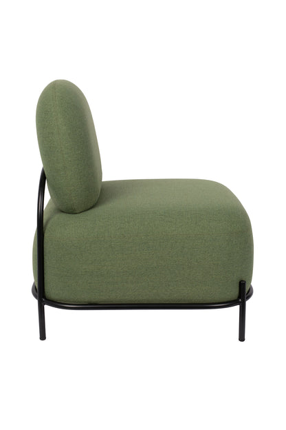 Nancy's Crestwood Lounge Chair - Modern - Groen - Polyester, Multiplex, IJzer - 71,5 cm x 66 cm x 77 cm