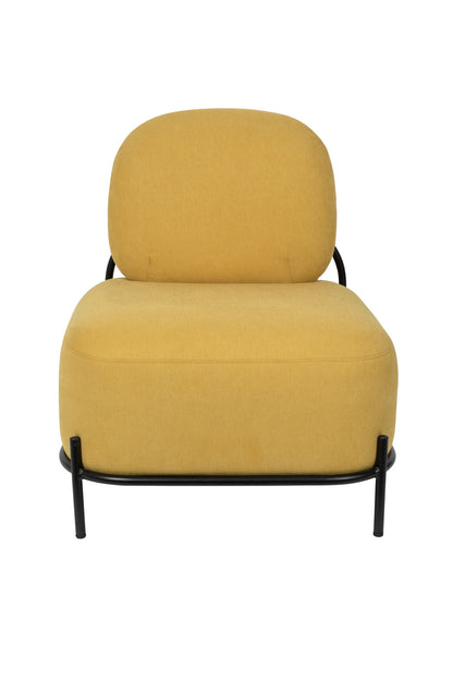 Nancy's Valencia West Lounge Chair - Modern - Yellow - Polyester, Plywood, Iron - 71.5 cm x 66 cm x 77 cm