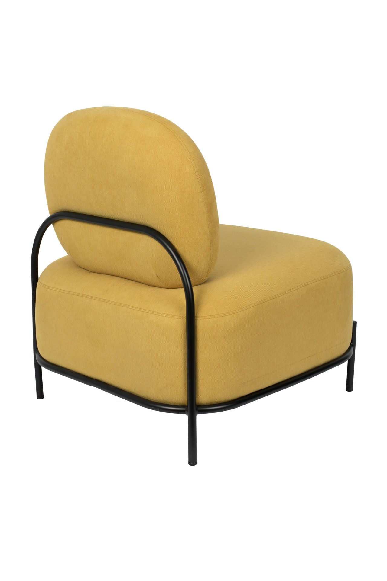 Nancy's Valencia West Lounge Chair - Modern - Geel- Polyester, Multiplex, IJzer - 71,5 cm x 66 cm x 77 cm
