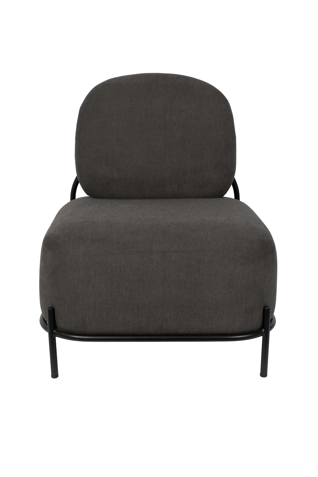 Nancy's Viera East Lounge Chair - Modern - Grijs, Zwart - Polyester, Multiplex, IJzer - 71,5 cm x 66 cm x 77 cm