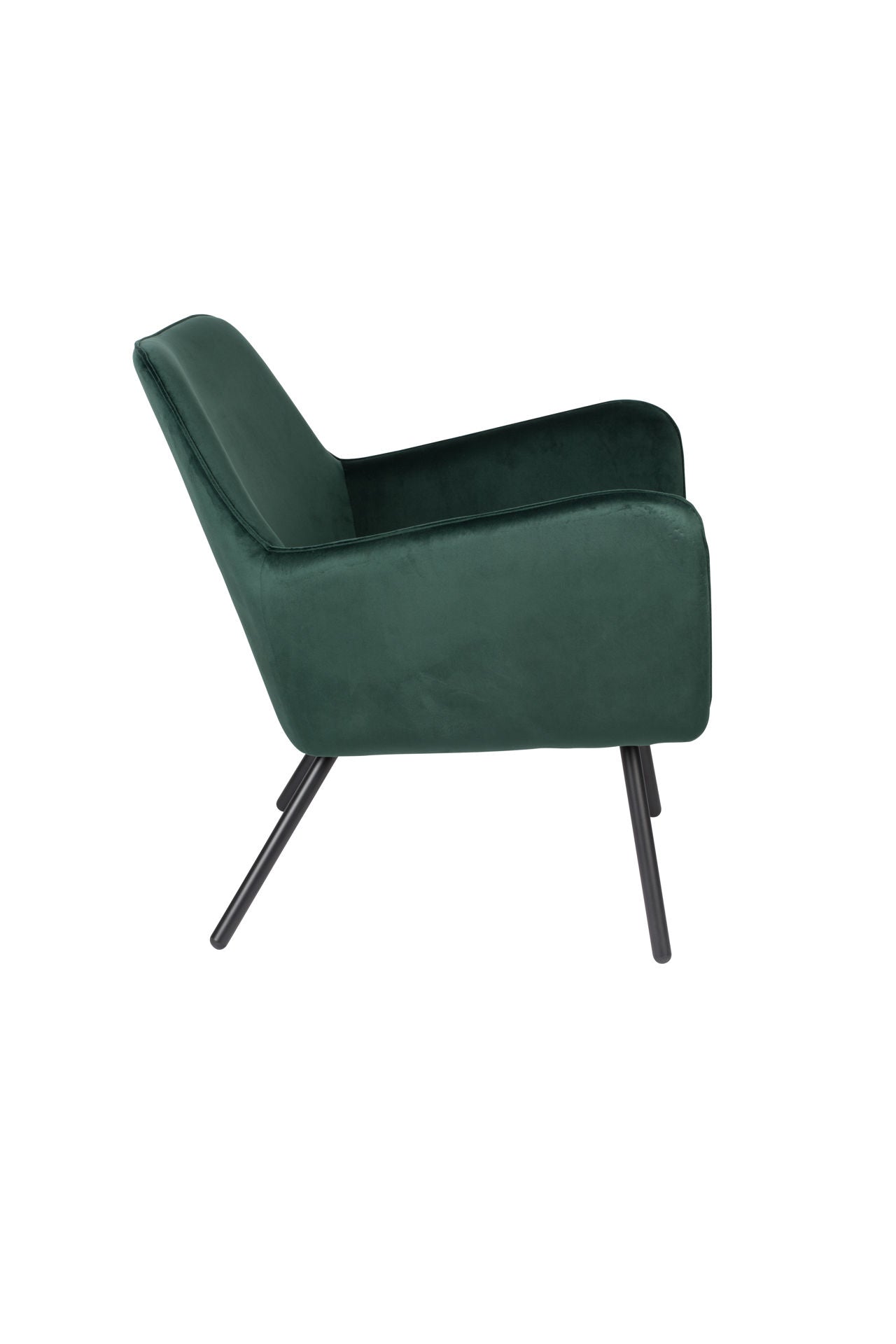 Nancy's Naranja Lounge Chair - Industrieel - Groen - Fluweel, Strijk, Multiplex - 76 cm x 80 cm x 78 cm