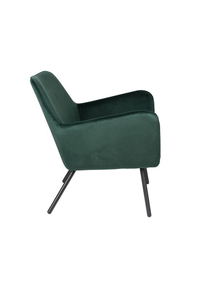Nancy's Florida City Fauteuil - Loungestoel - Relax stoel - Groen - Fluweel - 76 cm x 80 cm x 78 cm