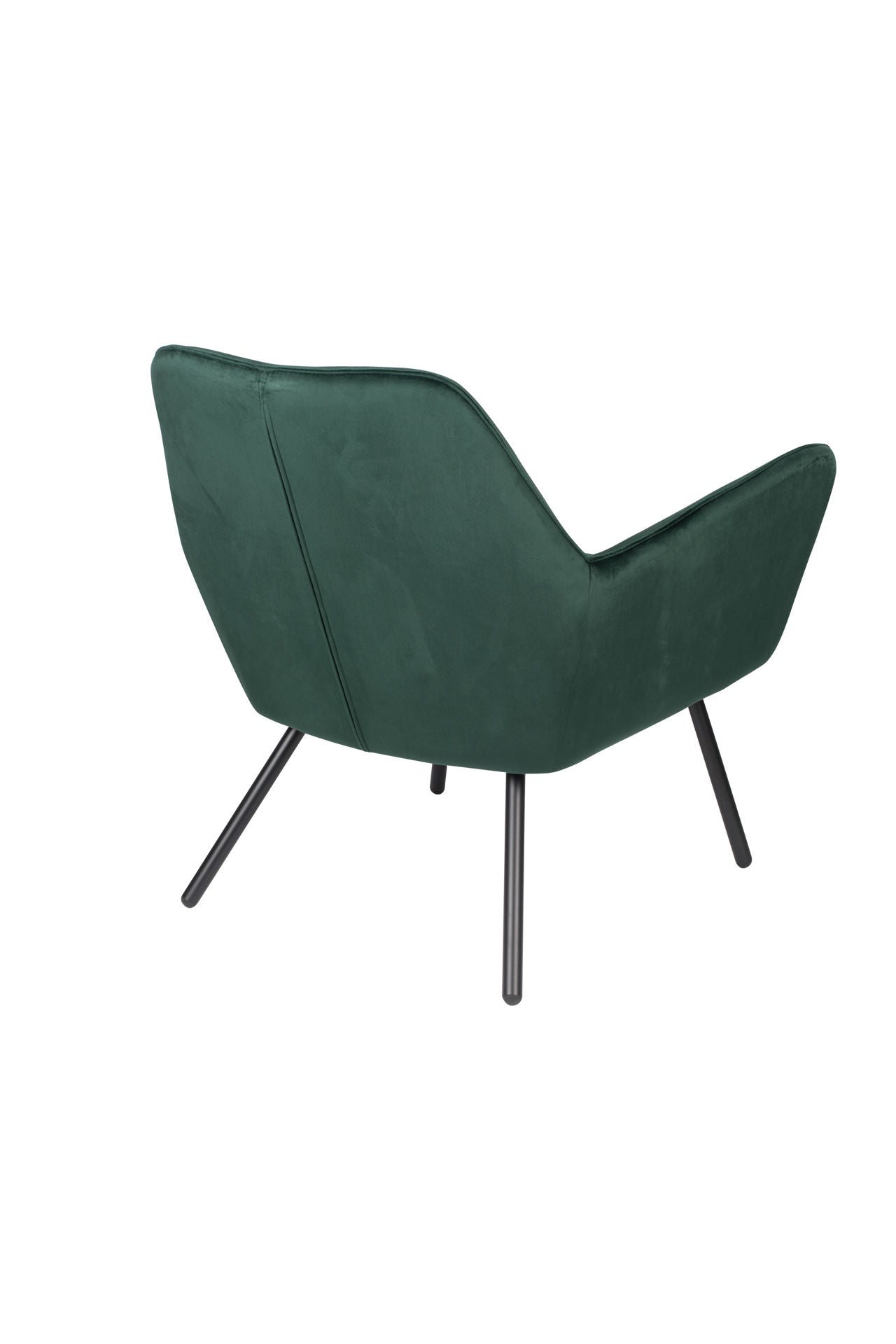 Nancy's Naranja Lounge Chair - Industrieel - Groen - Fluweel, Strijk, Multiplex - 76 cm x 80 cm x 78 cm