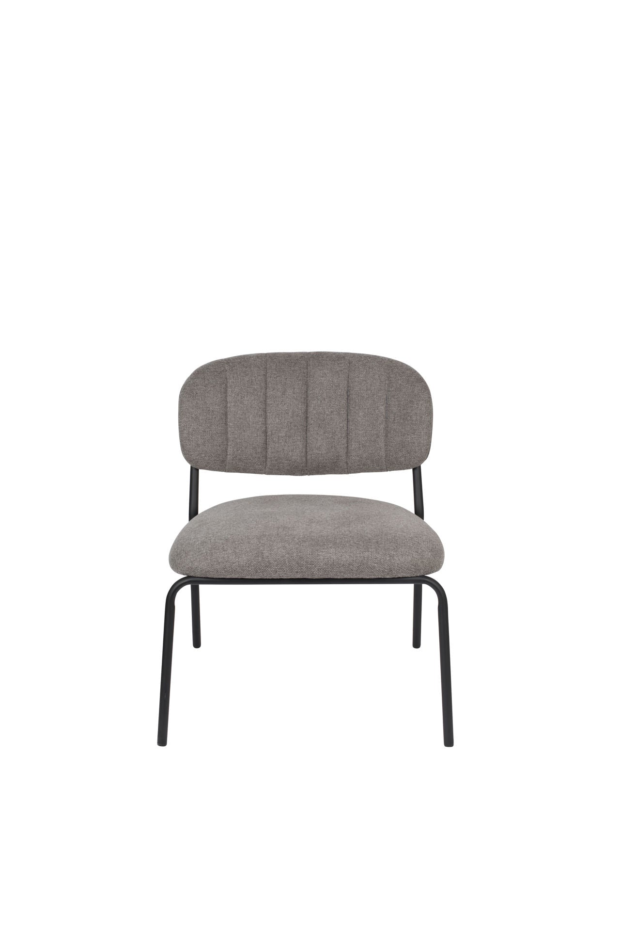 Nancy's Scotts Valley Lounge Chair 2 pièces - Industriel - Gris - Polyester, Contreplaqué, Acier - 60 cm x 56 cm x 68 cm