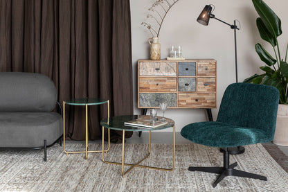 Nancy's El Campo Lounge Chair - Industriel - Vert - Polyester, Contreplaqué, Acier - 71 cm x 65 cm x 72,5 cm