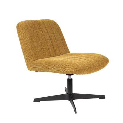 Nancy's Accokeek Lounge Chair - Industrieel - Geel- Polyester, Multiplex, Staal - 71 cm x 65 cm x 72,5 cm