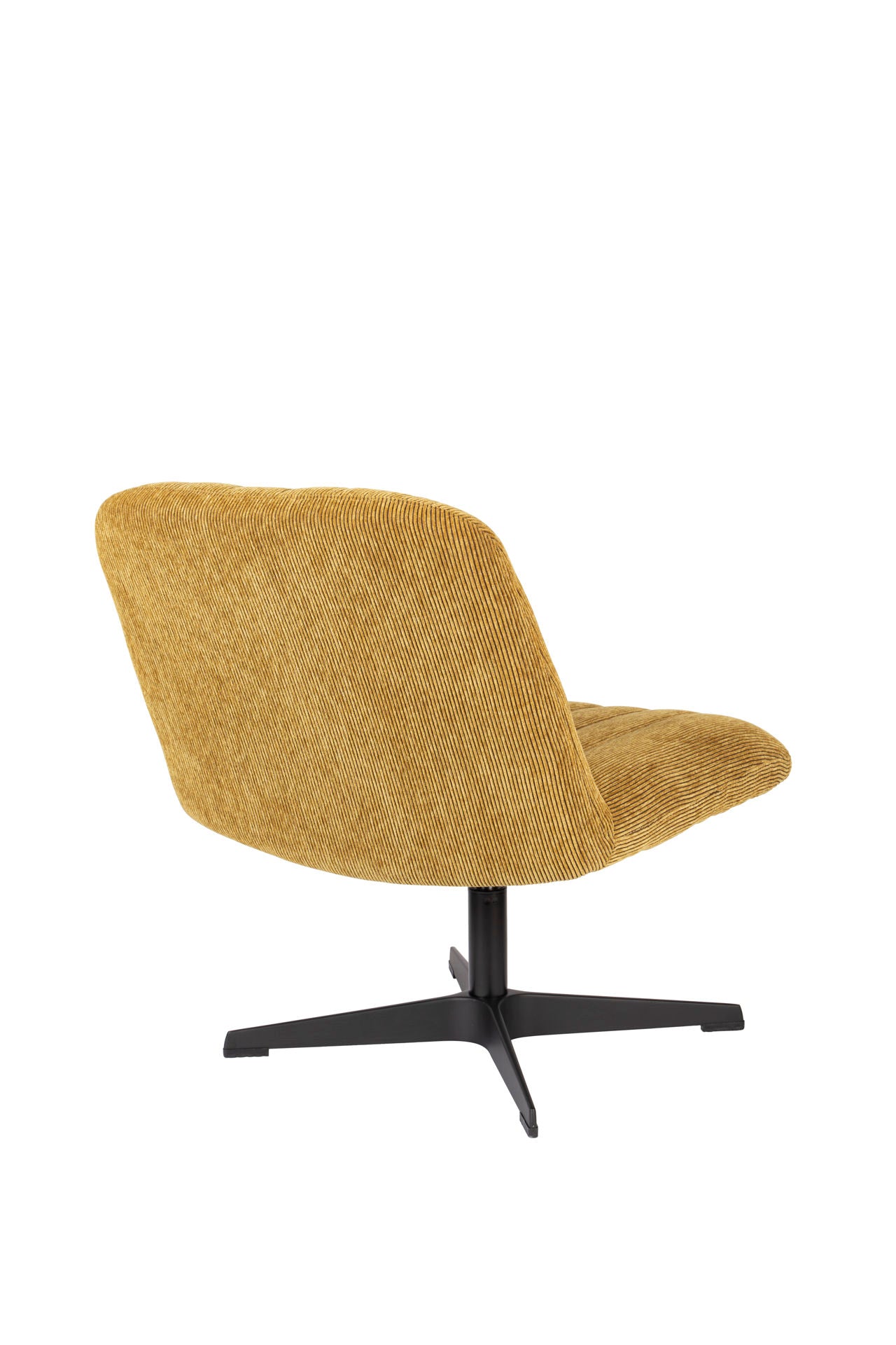 Nancy's Accokeek Lounge Chair - Industrieel - Geel- Polyester, Multiplex, Staal - 71 cm x 65 cm x 72,5 cm