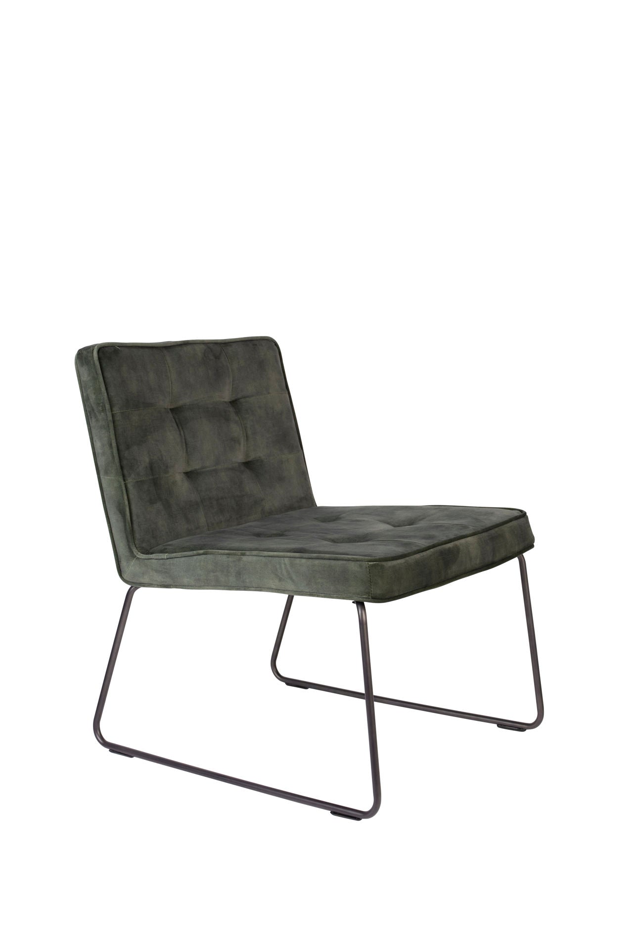 Nancy's Gold Canyon Lounge Chair - Industriel - Vert - Polyester, Contreplaqué, Métal - 69 cm x 55,5 cm x 75 cm