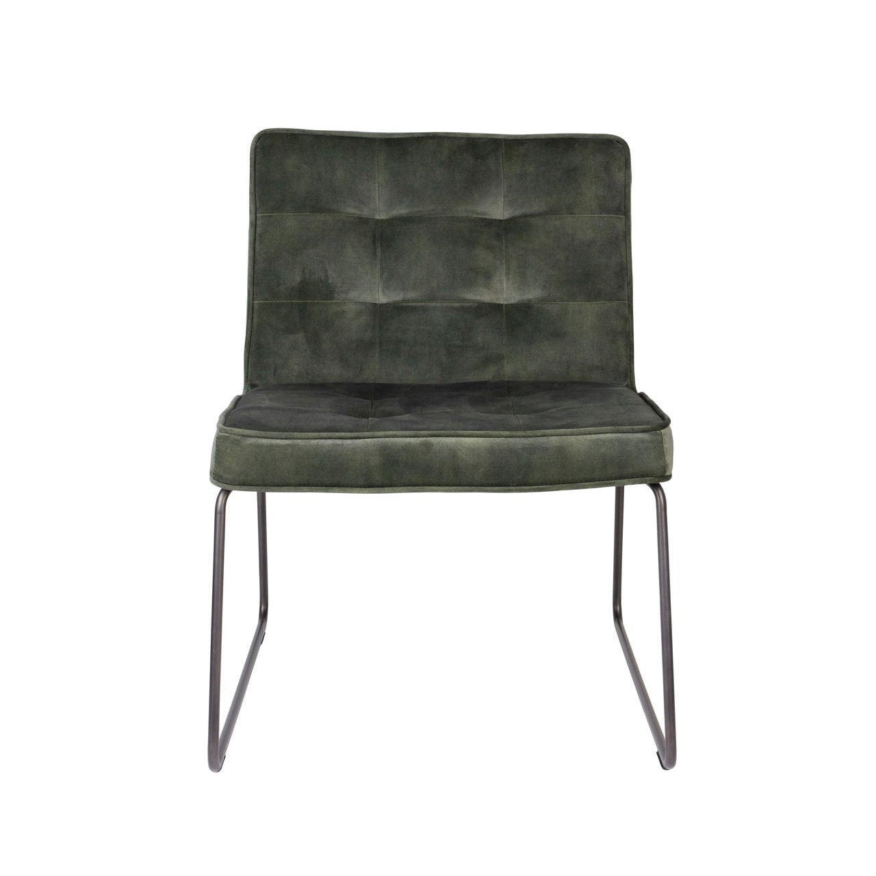 Nancy's Gold Canyon Lounge Chair - Industrial - Green - Polyester, Plywood, Metal - 69 cm x 55.5 cm x 75 cm