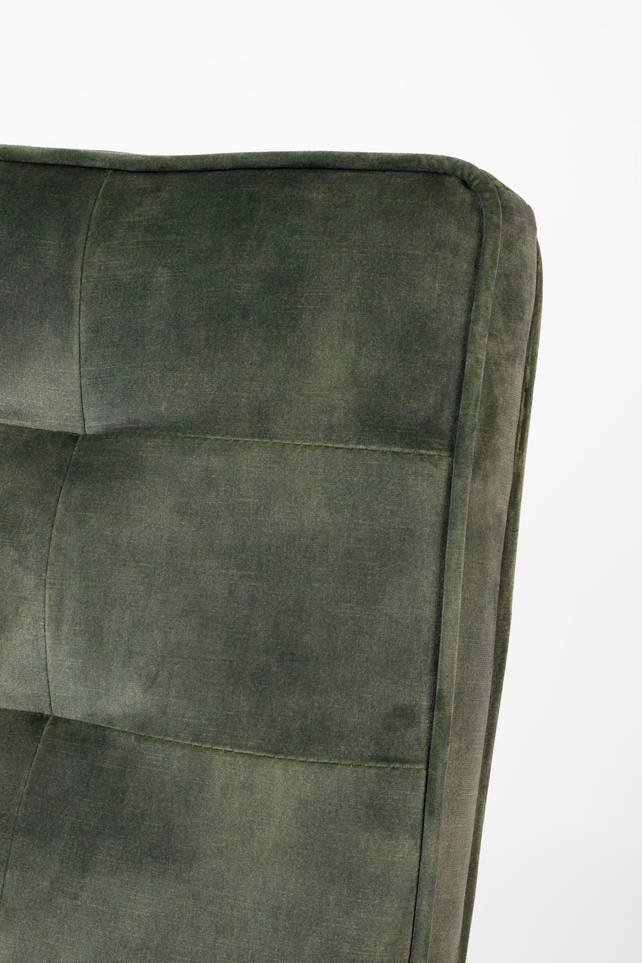 Nancy's Gold Canyon Lounge Chair - Industrieel - Groen - Polyester, Multiplex, Metaal - 69 cm x 55,5 cm x 75 cm