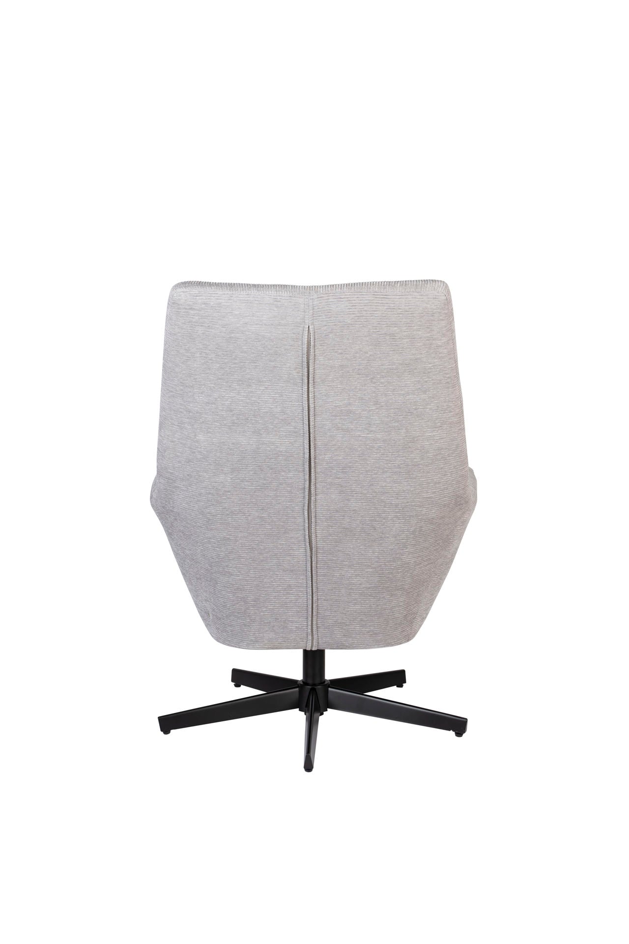 Nancy's Beachwood Lounge Chair - Industrieel - Lichtgrijs, Zwart - Polyester, Multiplex, IJzer - 79 cm x 76 cm x 98 cm