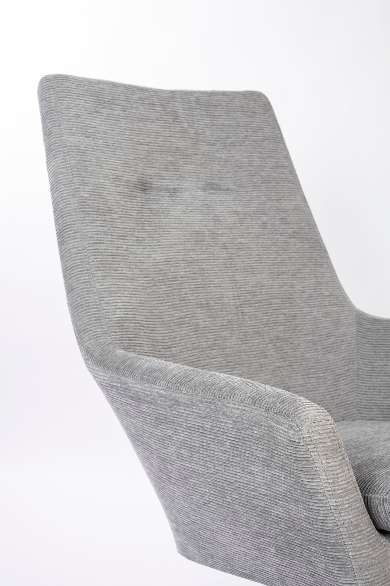Nancy's Beachwood Lounge Chair - Industriel - Gris clair - Polyester, Contreplaqué, Fer - 79 cm x 76 cm x 98 cm