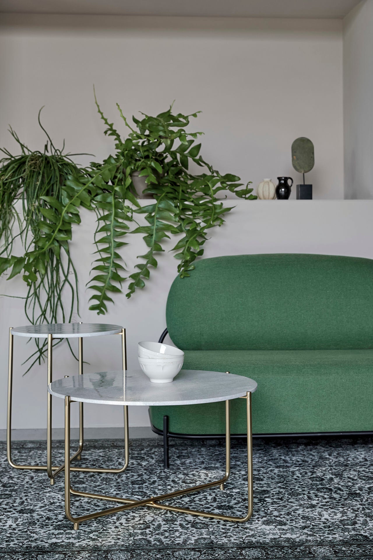 Nancy's Seven Hills Lounge Chair - Industrieel - Groen - Polyester, Multiplex, IJzer - 71,5 cm x 125 cm x 77 cm