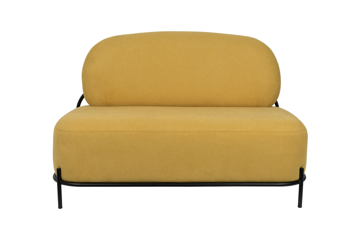 Nancy's Upper Montclair Lounge Chair - Industrieel - Geel- Polyester, Multiplex, IJzer - 71,5 cm x 125 cm x 77 cm