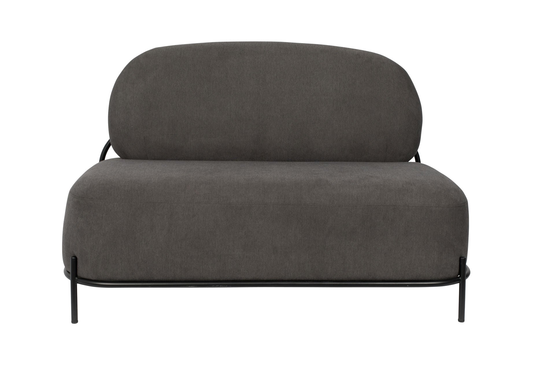 Nancy's Scottdale Lounge Chair - Industrieel - Grijs, Zwart - Polyester, Multiplex, IJzer - 71,5 cm x 125 cm x 77 cm