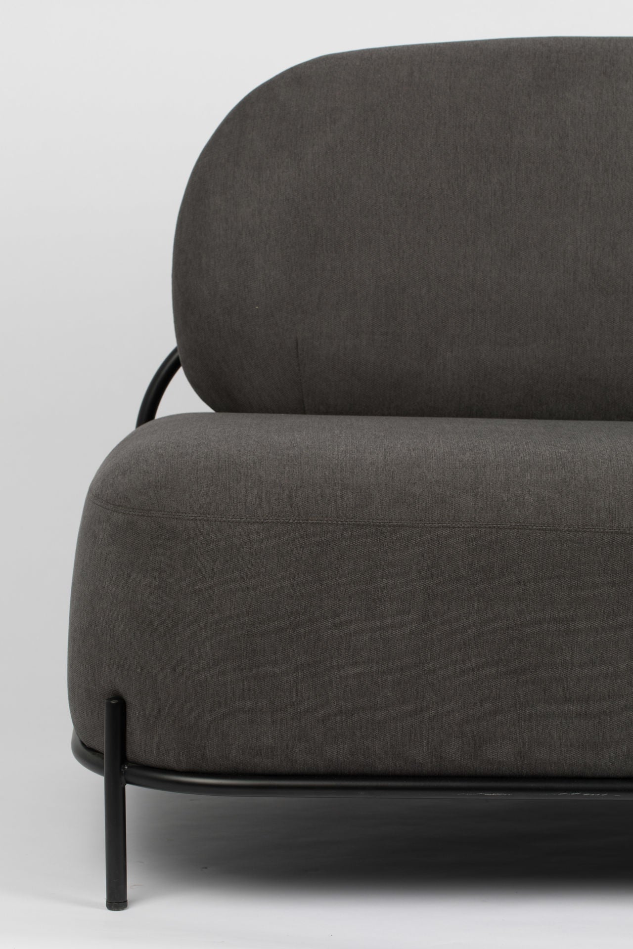 Nancy's Scottdale Lounge Chair - Industriel - Gris - Polyester, Contreplaqué, Fer - 71,5 cm x 125 cm x 77 cm