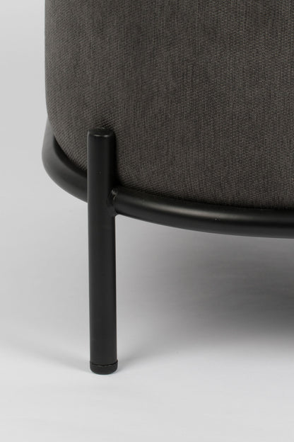 Nancy's Scottdale Lounge Chair - Industrieel - Grijs- Polyester, Multiplex, IJzer - 71,5 cm x 125 cm x 77 cm