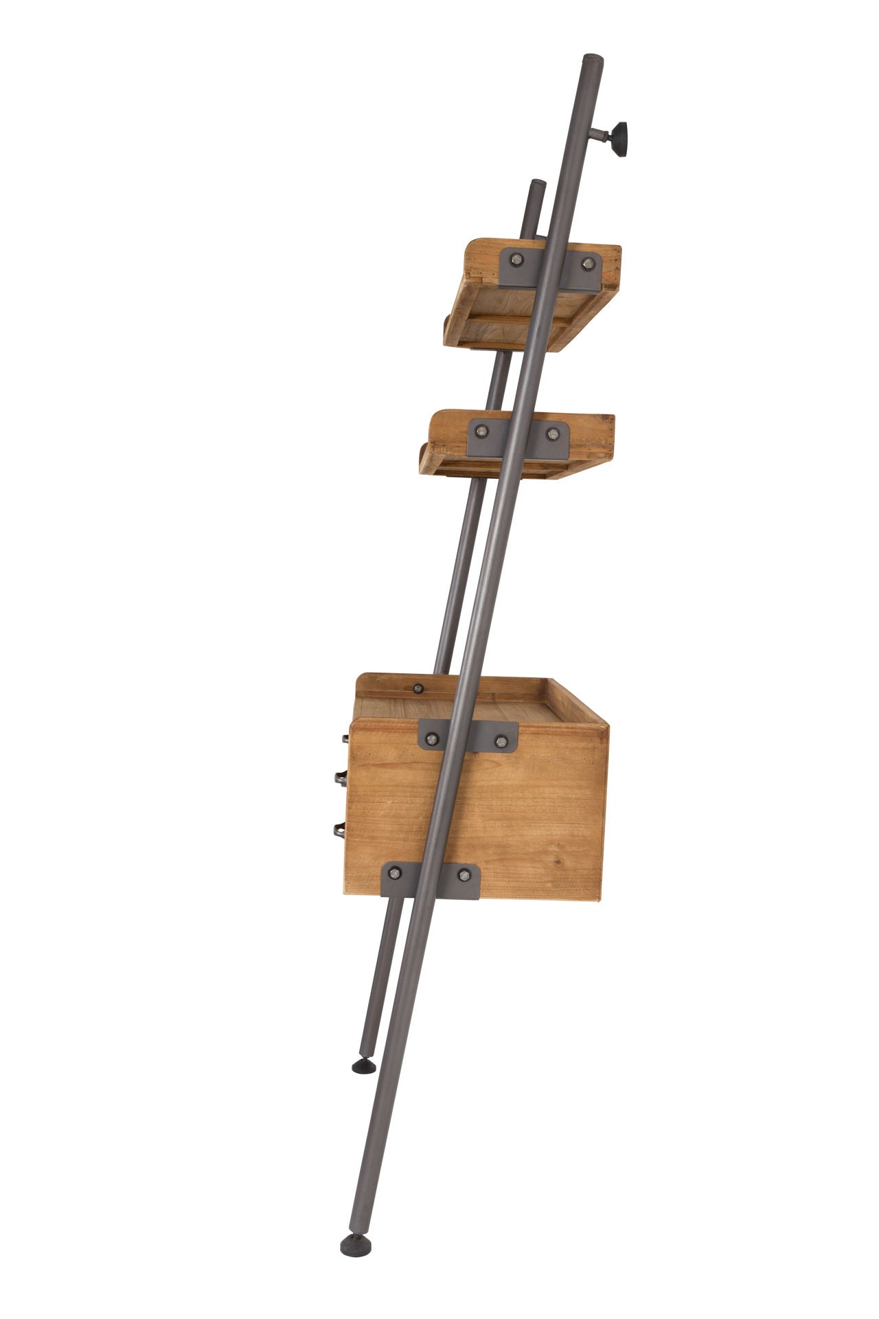 Nancy's Mack Plank - Industrieel - Bruin - IJzer, Hout, Metaal - 40 cm x 78 cm x 180 cm