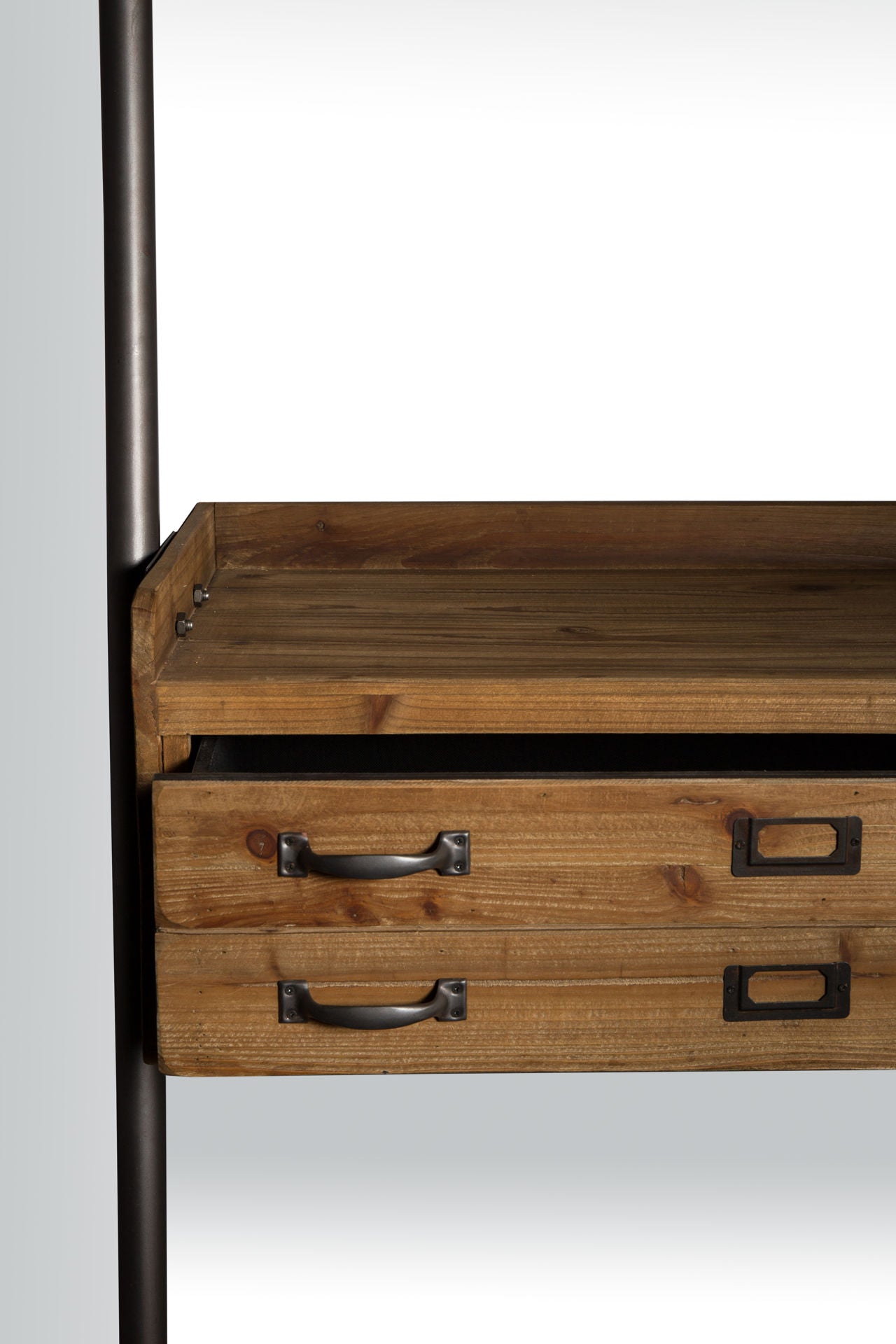 Nancy's Mack Plank - Industrieel - Bruin - IJzer, Hout, Metaal - 40 cm x 78 cm x 180 cm