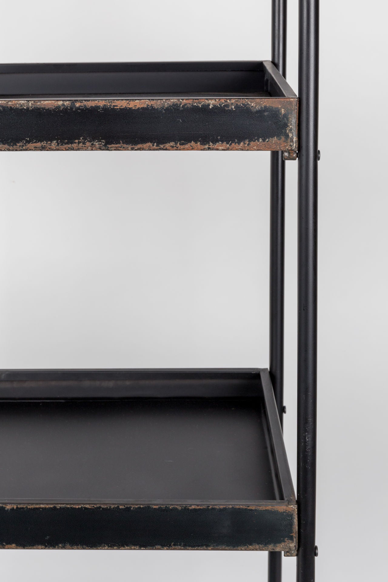 Nancy's Roma Plank - Industrieel - Zwart, Bruin - IJzer, Hout, Kunststof - 33 cm x 48,5 cm x 11 cm