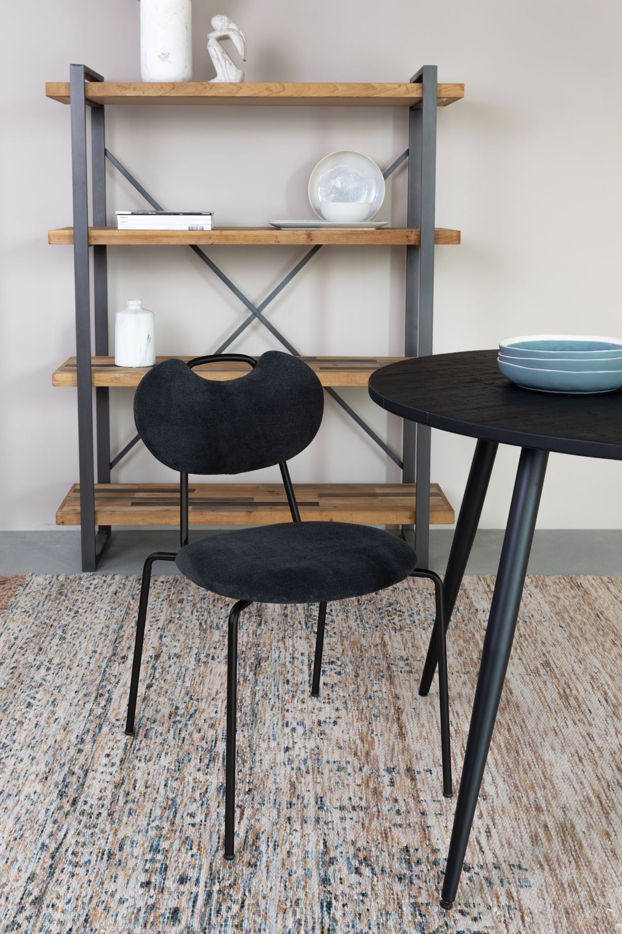 Nancy's Magalia Plank - Industrieel - Bruin, Grijs, Naturel - IJzer, Hout, Mdf - 39 cm x 120 cm x 149 cm