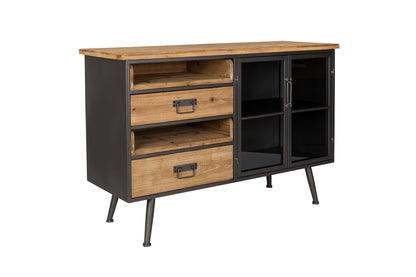 Nancy's Waipio Dressoir - TV-meubel - Dennenhout / Staal - ± 115 x 40 x 75 cm
