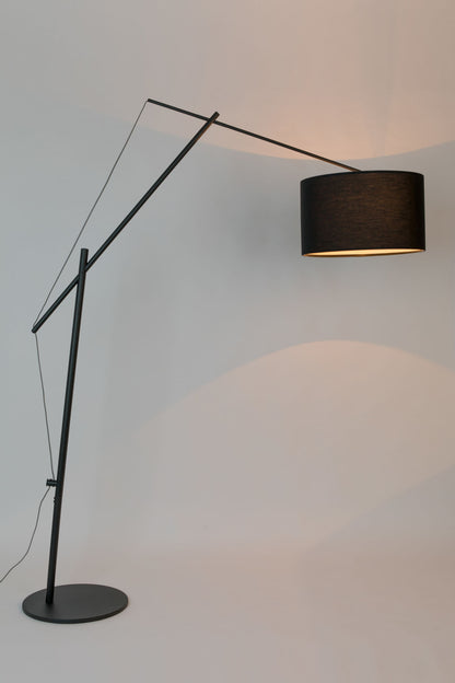 Nancy's Show Low Floor Lamp - Modern - Black - Polyester, Iron, Cotton - 168 cm x 50 cm x 210 cm