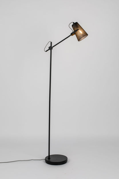 Nancy's Maili Vloerlamp - Modern - Zwart- IJzer, Polyester - 41 cm x 25 cm x 135,5 cm