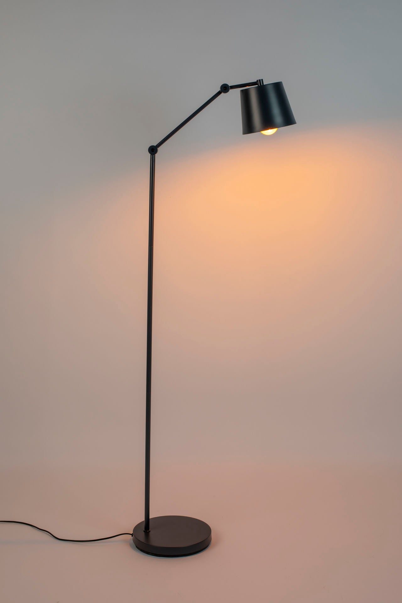 Nancy's River Edge Vloerlamp - Modern - Zwart - IJzer, Pvc - 55 cm x 25 cm x 124 cm