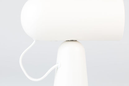 Lampe de bureau Nancy's Fort Bliss - Moderne - Blanc - Fer - 18,5 cm x 8,5 cm x 26,5 cm