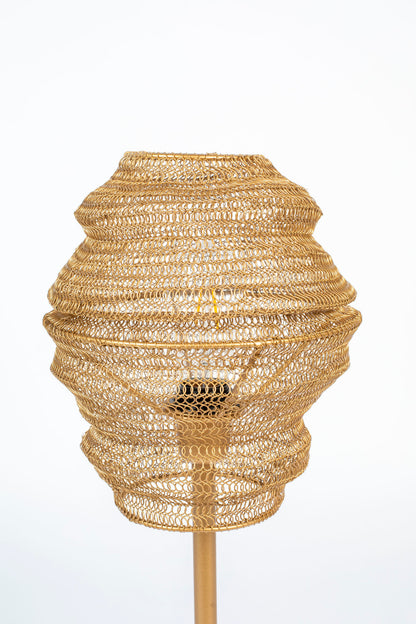 Lampe de table Nancy's Signal Hill - Moderne - Laiton - Repassage - 27 cm x 27 cm x 69 cm