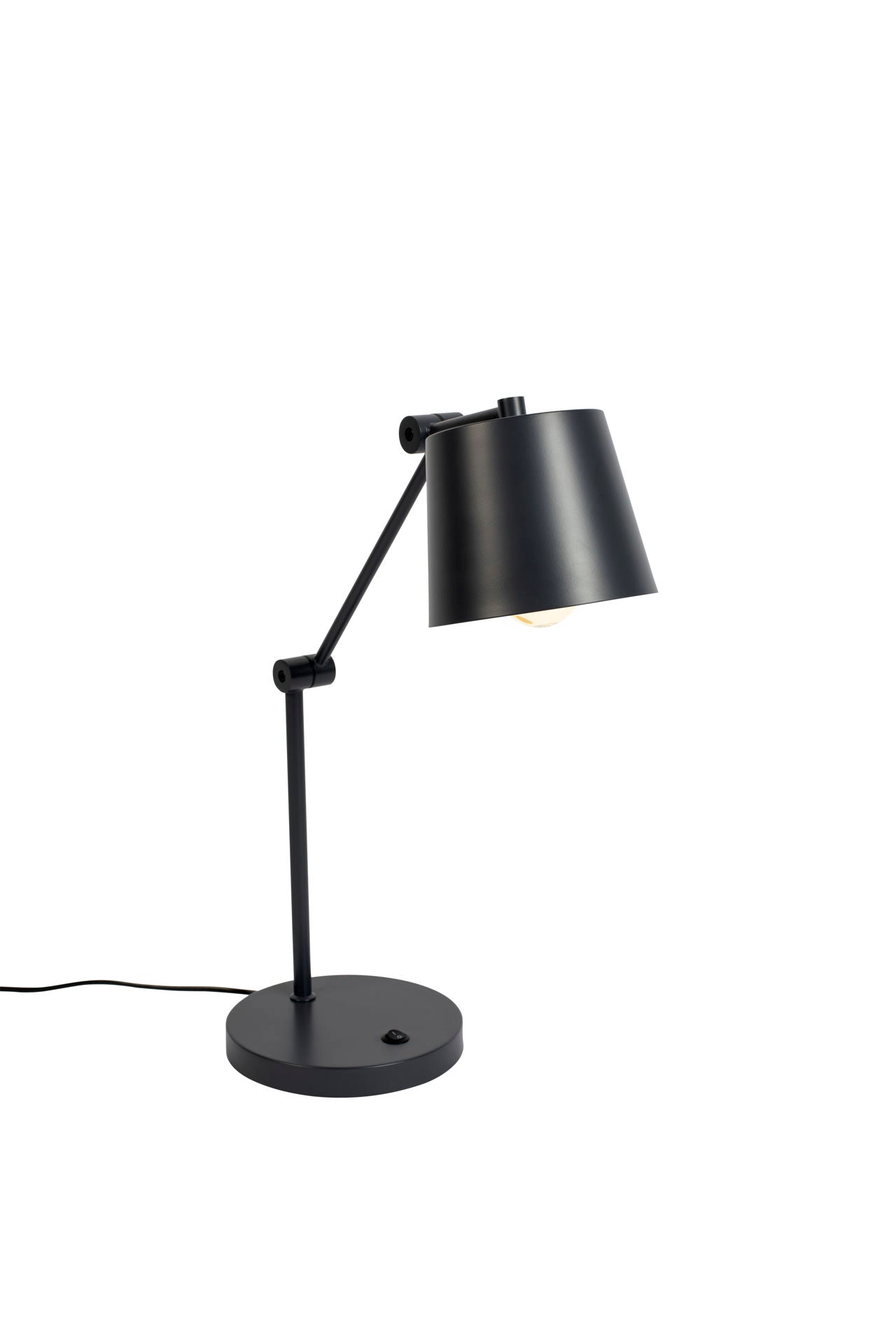 Lampe de bureau Nancy's Scottsburg - Moderne - Noir - Fer, Pvc - 28,5 cm x 20 cm x 60 cm