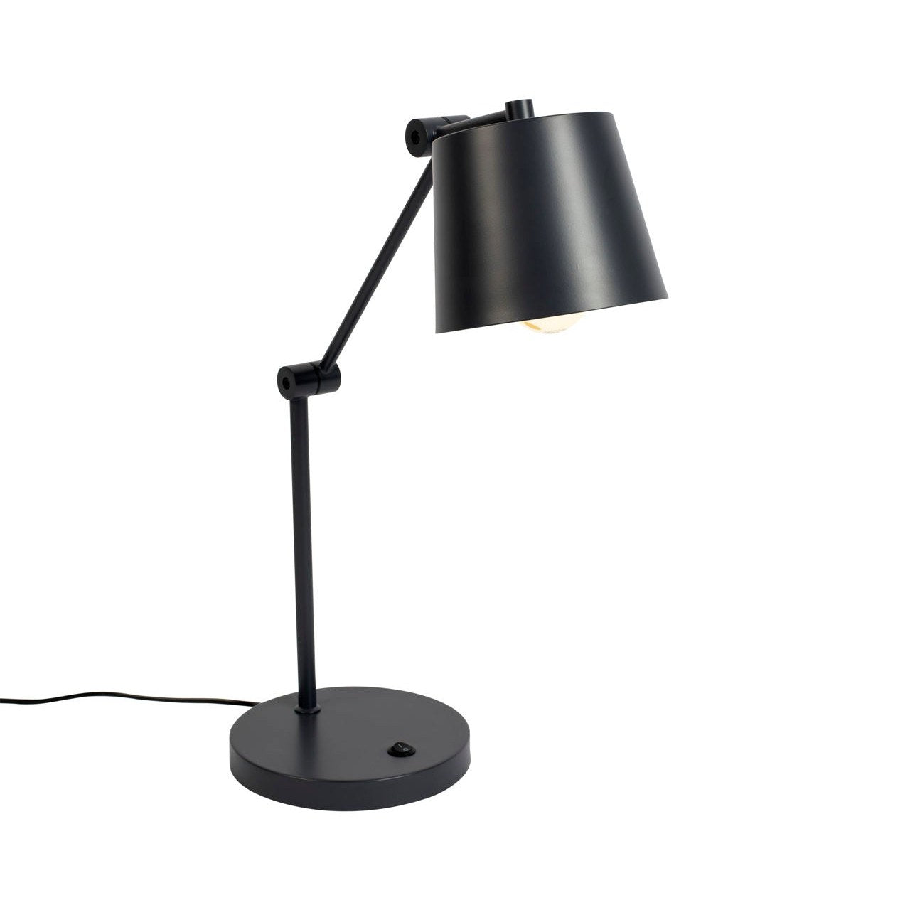 Nancy's Scottsburg Bureaulamp - Modern - Zwart - IJzer, Pvc - 28,5 cm x 20 cm x 60 cm