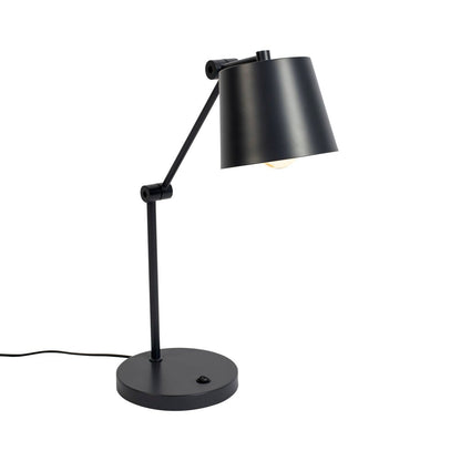 Nancy's Scottsburg Bureaulamp - Modern - Zwart - IJzer, Pvc - 28,5 cm x 20 cm x 60 cm