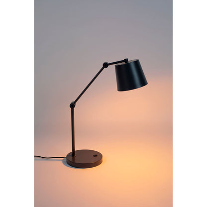Nancy's Scottsburg Bureaulamp - Modern - Zwart - IJzer, Pvc - 28,5 cm x 20 cm x 60 cm