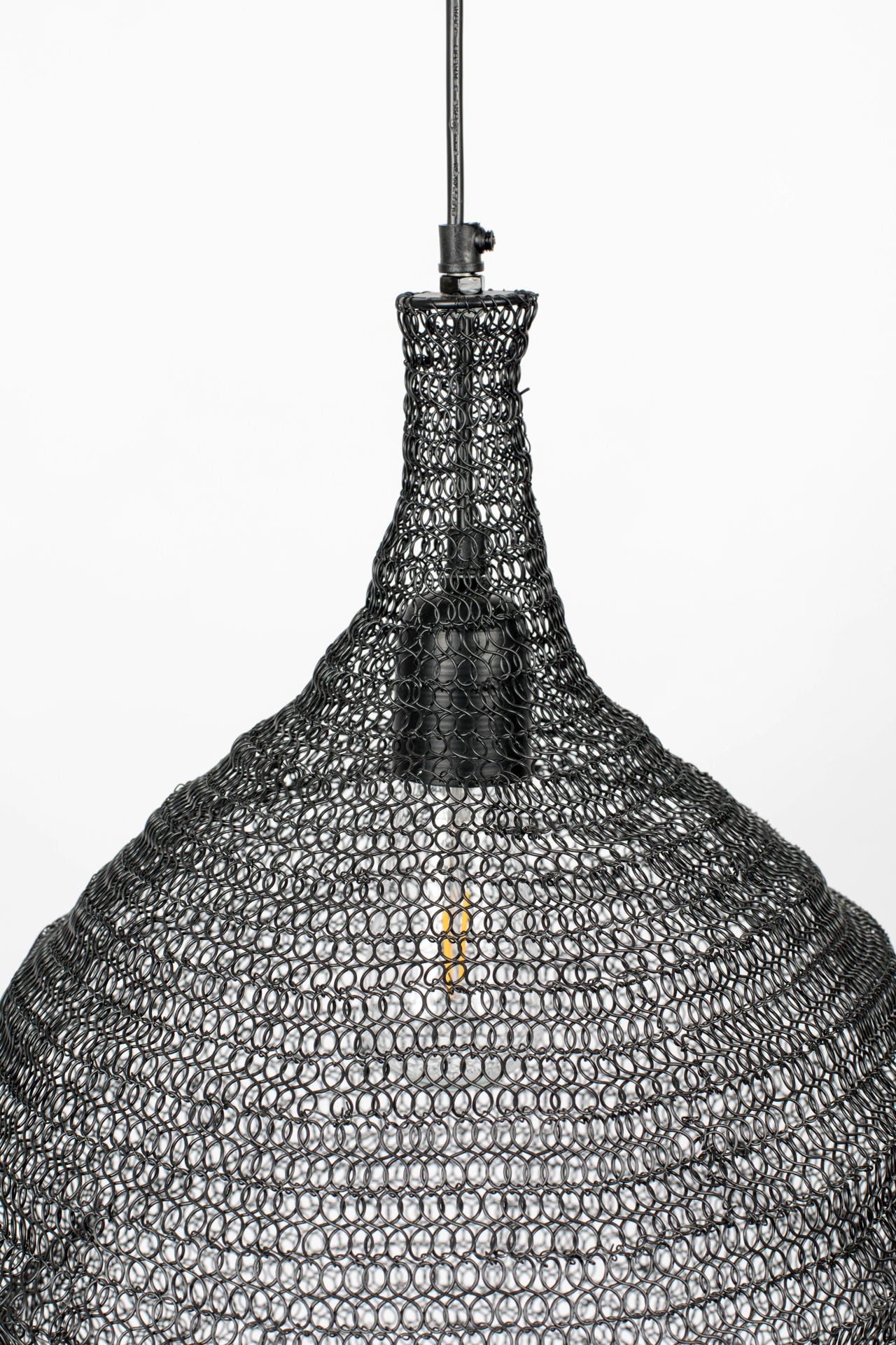 Nancy's Los Alamitos Hanging Lamp - Modern - Black - Iron, Pvc - 37 cm x 37 cm x 155 cm