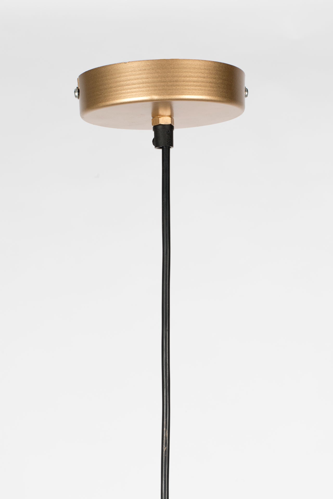 Nancy's Destrehan Hanglamp - Modern - Messing, Zwart - IJzer, Pvc - 37 cm x 37 cm x 155 cm