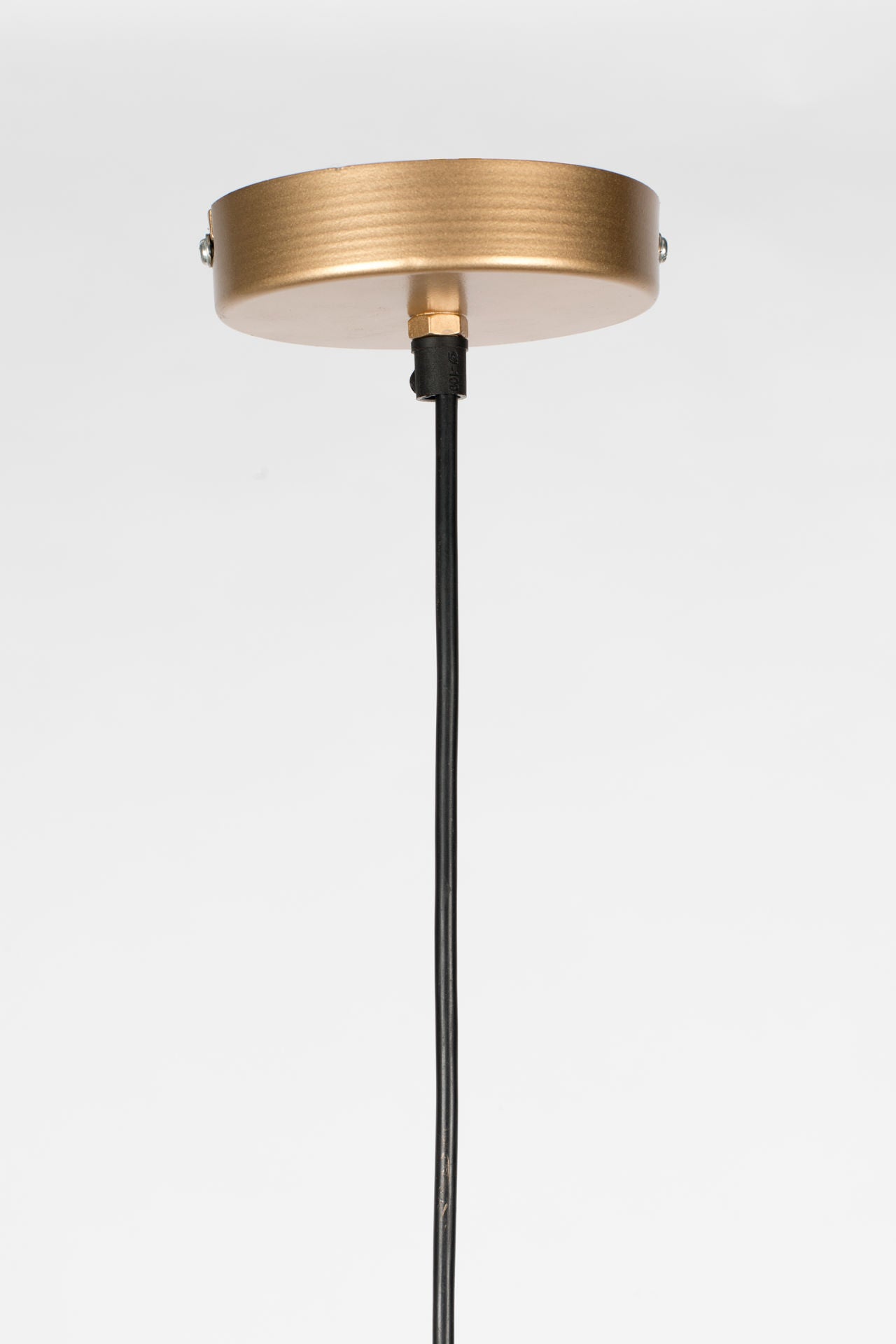 Lampe suspendue Destrehan de Nancy - Moderne - Laiton, Noir - Fer, Pvc - 37 cm x 37 cm x 155 cm