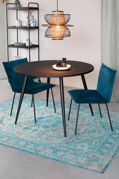 Nancy's Viera West Hanglamp - Plafondlamp - Modern - Zwart / Bruin - Staal / Riet