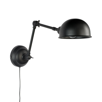 Nancy's Essex Junction Wandlamp - Modern - Zwart - IJzer, Messing, Pvc - 64 cm x 15 cm x 18 cm