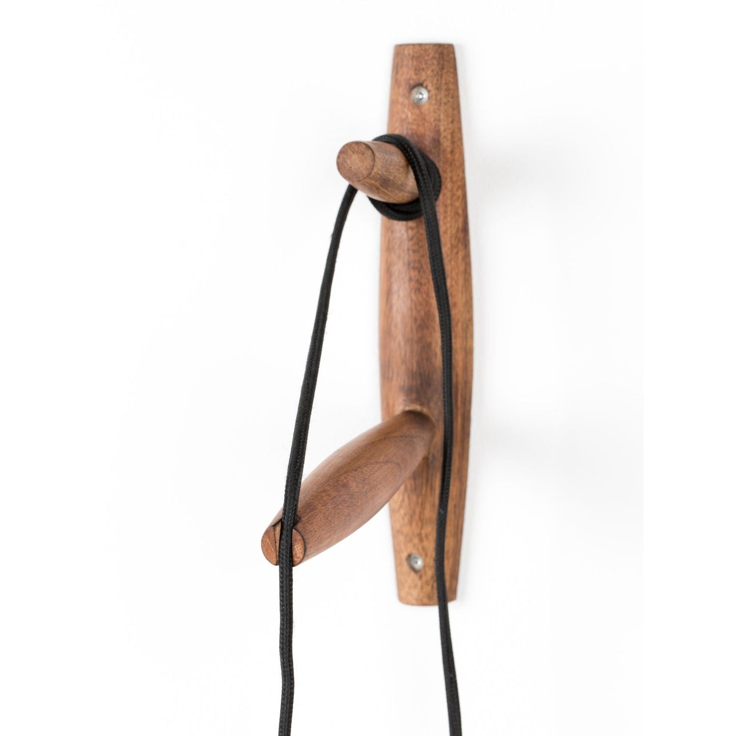 Nancy's Pleasant View Wall Lamp - Modern - Brown, Natural, Black - Iron, Mango Wood, Polyester - 18 cm x 17 cm x 47 cm