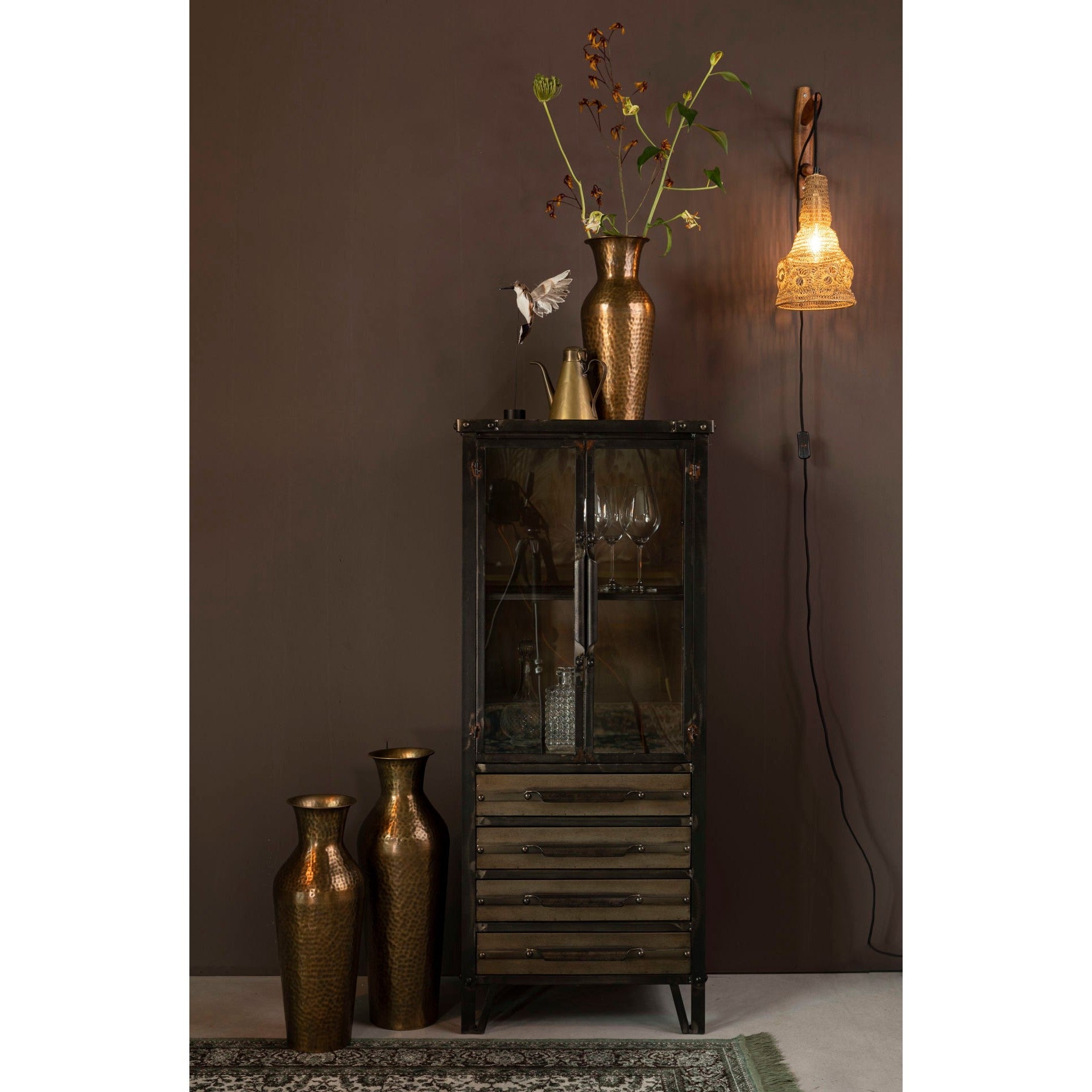 Nancy's Pleasant View Wandlamp - Muurlamp - Goud - Staal