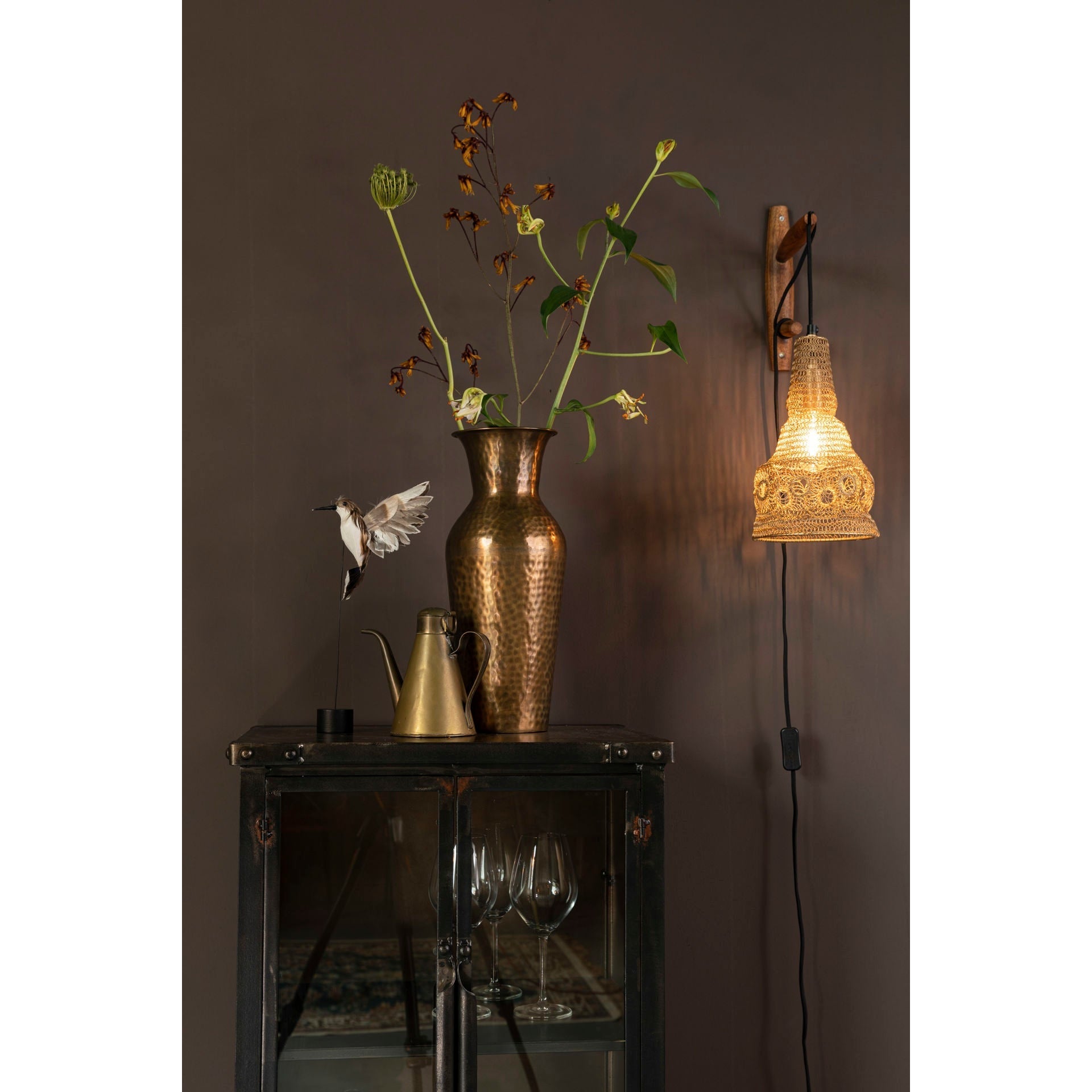 Nancy's Pleasant View Wandlamp - Muurlamp - Goud - Staal