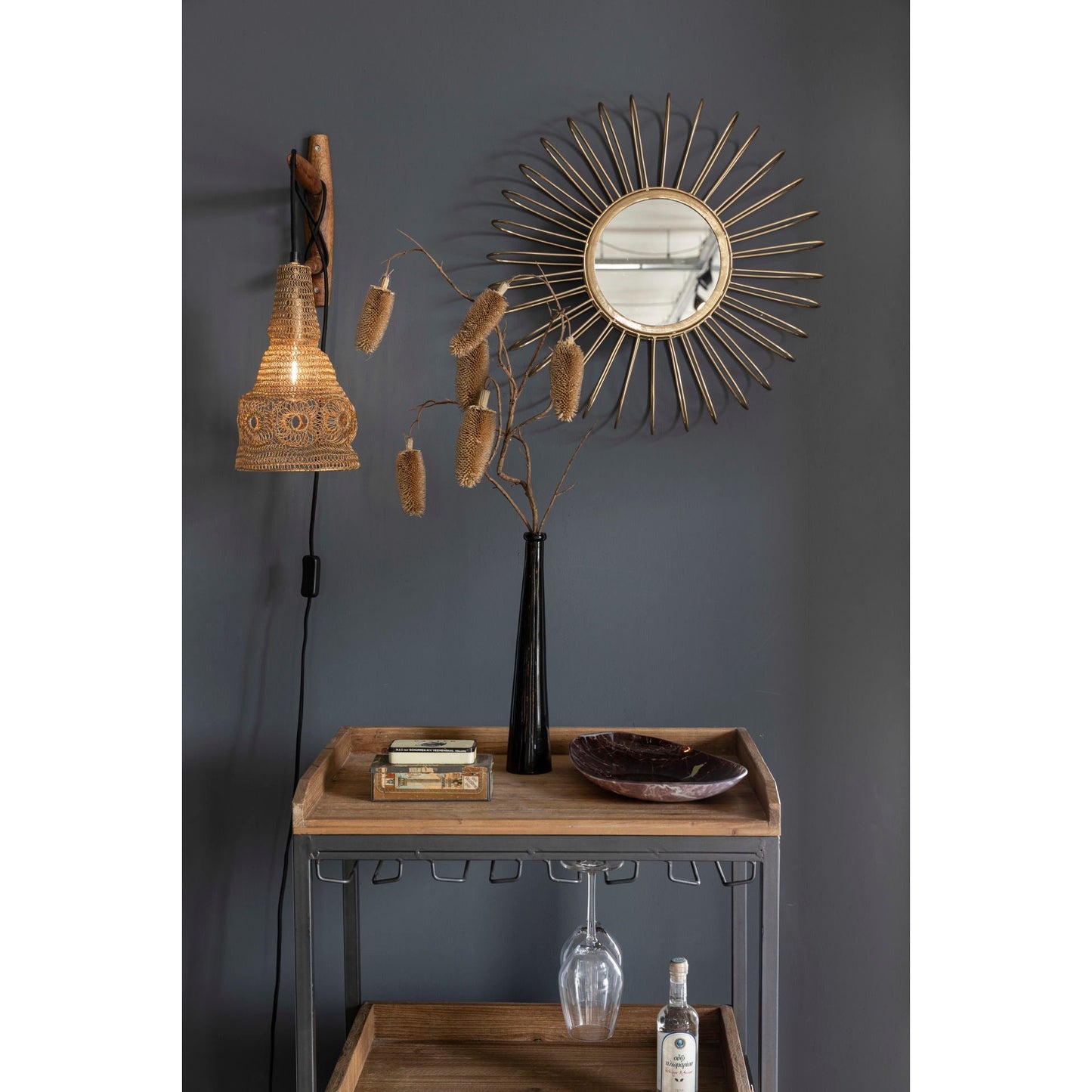 Nancy's Pleasant View Wandlamp - Muurlamp - Goud - Staal