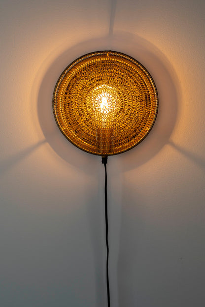 Nancy's Wasilla Wall Lamp - Modern - Brass - Iron, Glass, Brass - 25.5 cm x 25.5 cm x 11 cm