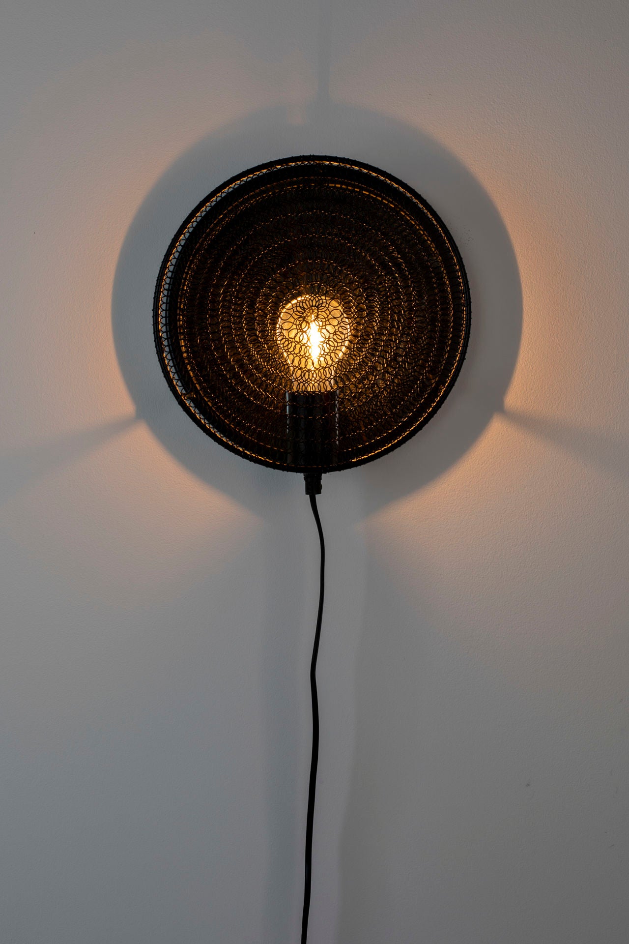 Nancy's Forest Wall Lamp - Modern - Black - Iron, Glass, Brass - 25.5 cm x 25.5 cm x 11 cm