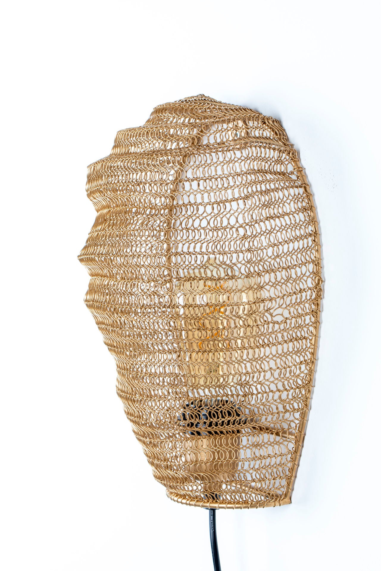 Nancy's Cheval Wandlamp - Modern - Messing, Zwart - IJzer - 31 cm x 24 cm x 12 cm