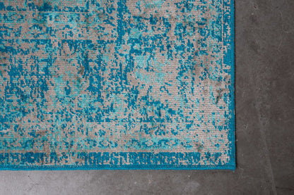 Nancy's Little Ferry Tapijt - Klassiek - Blauw - Viscose, Polyester, Rubber - 160 cm x 230 cm x cm