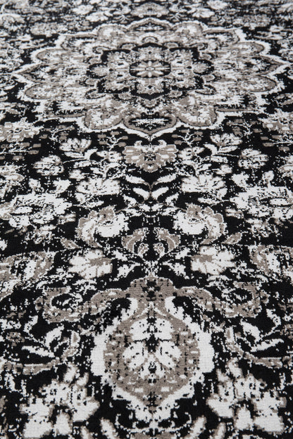 Tapis Nancy's Aguadilla - Classique - Noir - Viscose, Polyester, Caoutchouc - 160 cm x 230 cm x cm